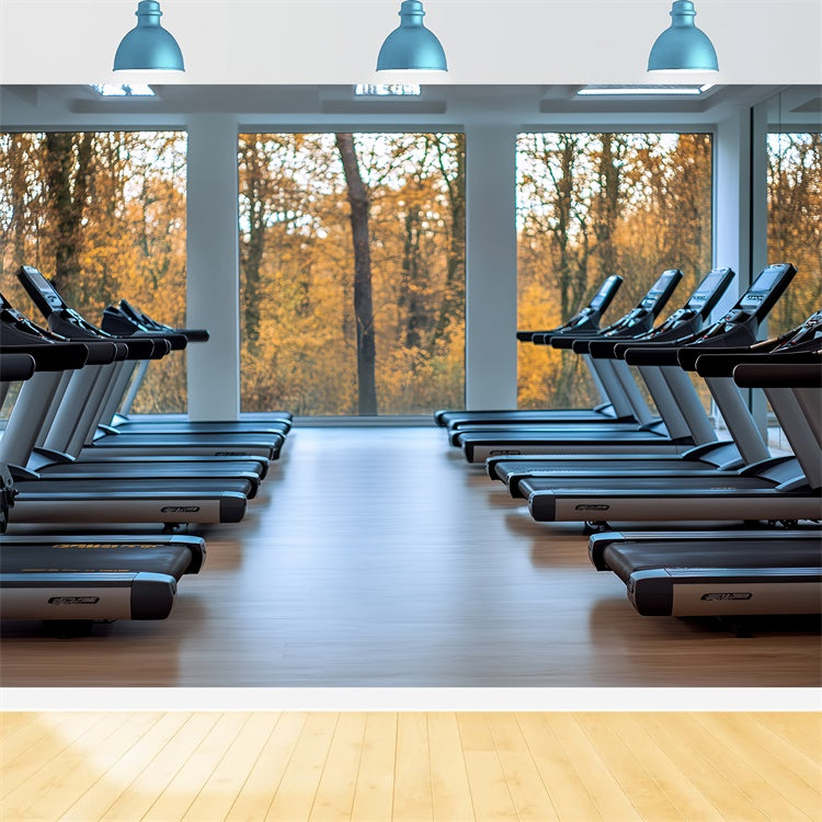 Toile de fond Photographie Sport Salle de Gym Tapis Roulant CSH4-379