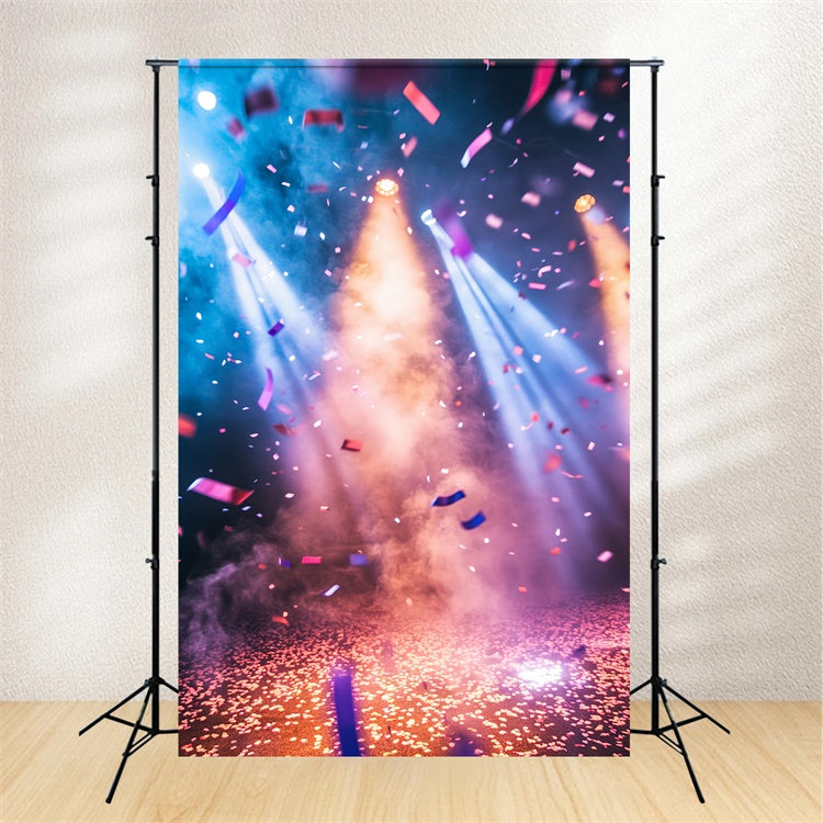 Toile de fond Sport Projecteur Confettis Colorés CSH4-386