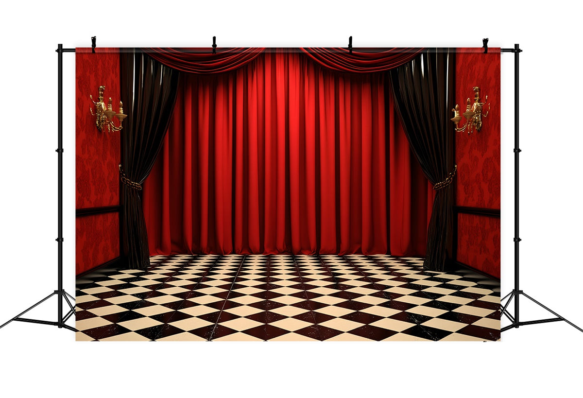Toile de fond Photographie Vintage Rideaux de Théâtre Rétro CSH4-404