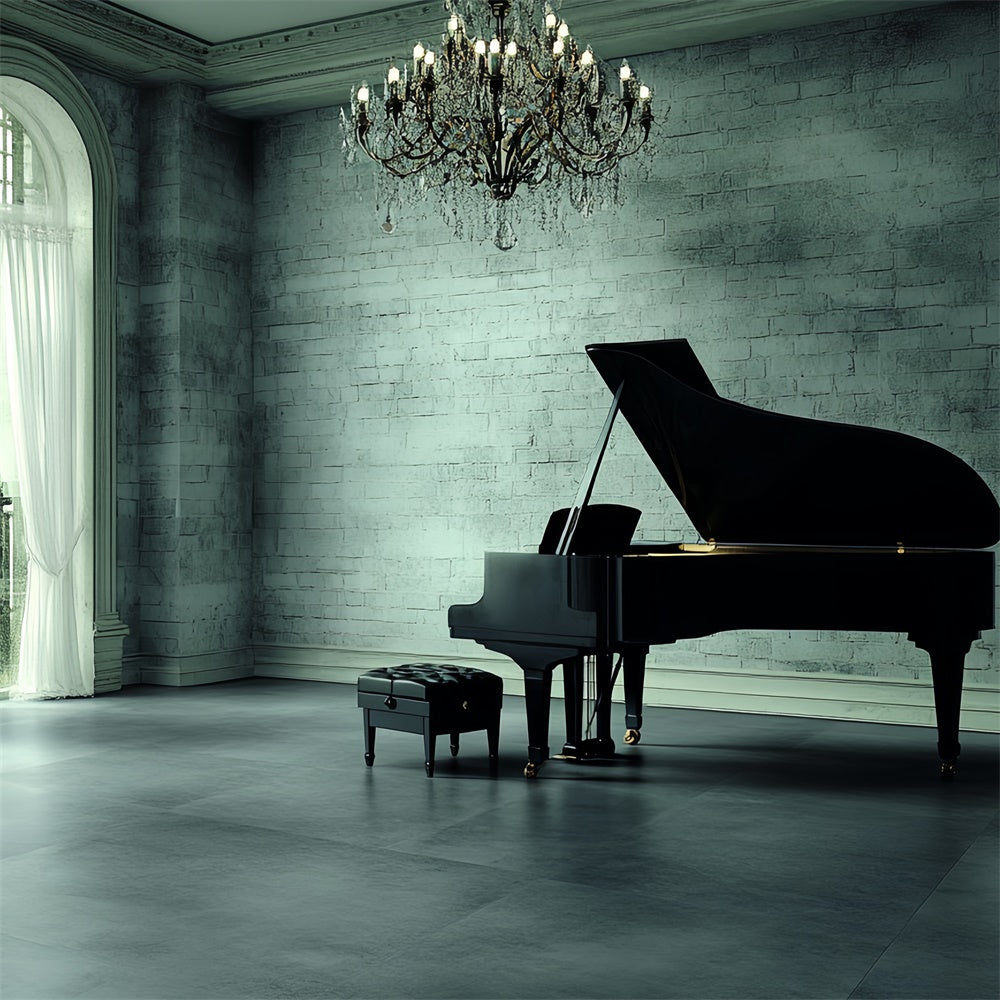 Toile de fond Photographie Vintage Piano Salle Élégante CSH4-412