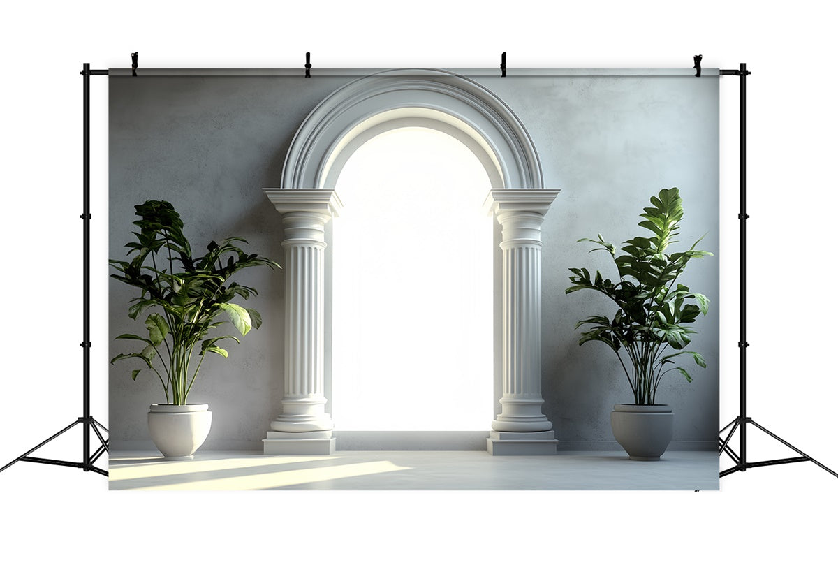 Toile de fond Vintage pour Séance Photo Arche Minimaliste Plante CSH4-416
