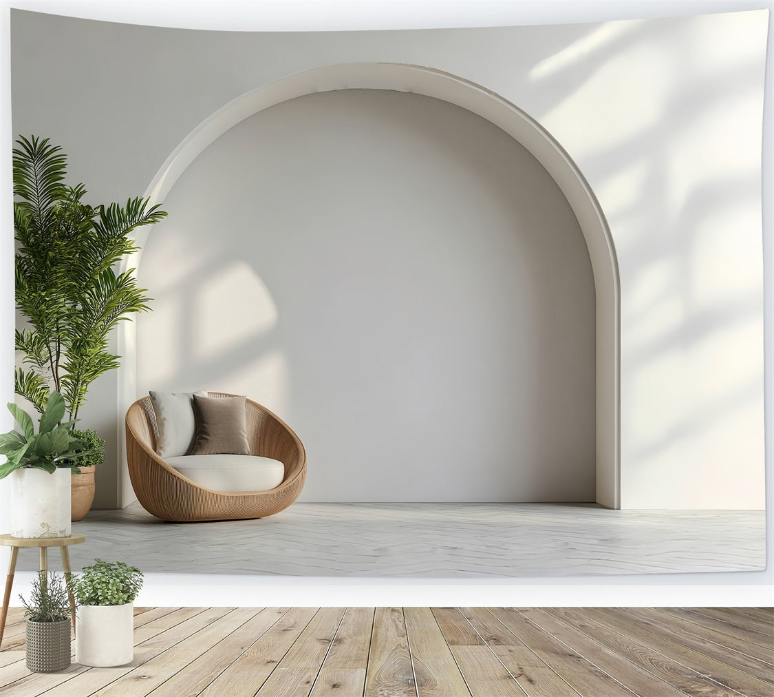 Toile de fond Architecture Arche Moderne Blanche Douce CSH4-417