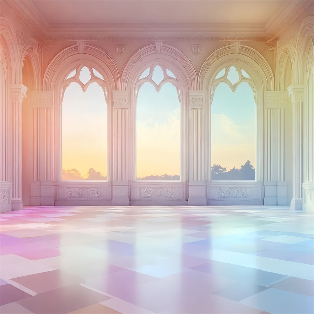 Toile de fond Architecture Fenêtre Palais Coucher de Soleil Rêveur CSH4-418