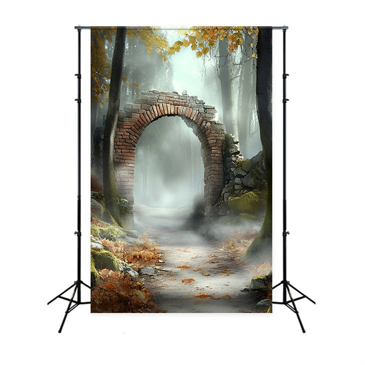 Toile de fond Forêt d’Automne Arche en Pierre d’Automne CSH4-72