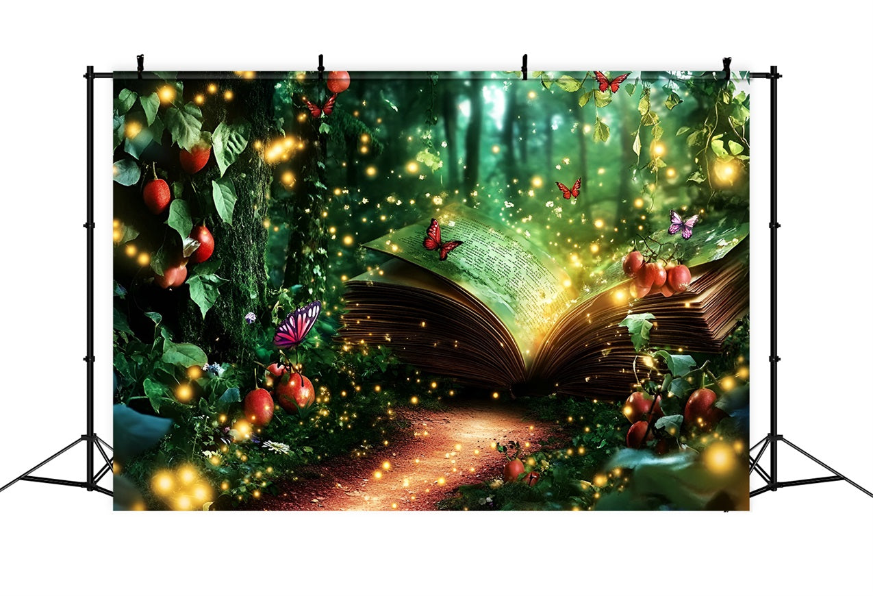 Toile de fond Forêt Enchantée Livre Magique Sentier CSH4-73