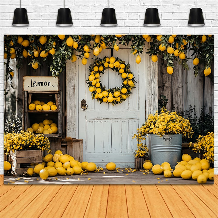 Toile de fond Citrons Récolte Citron Entrée Été CSH5-122