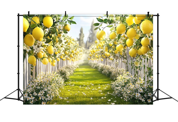 Toile de fond Citrons Sentier Citron Ensoleillé Été CSH5-125