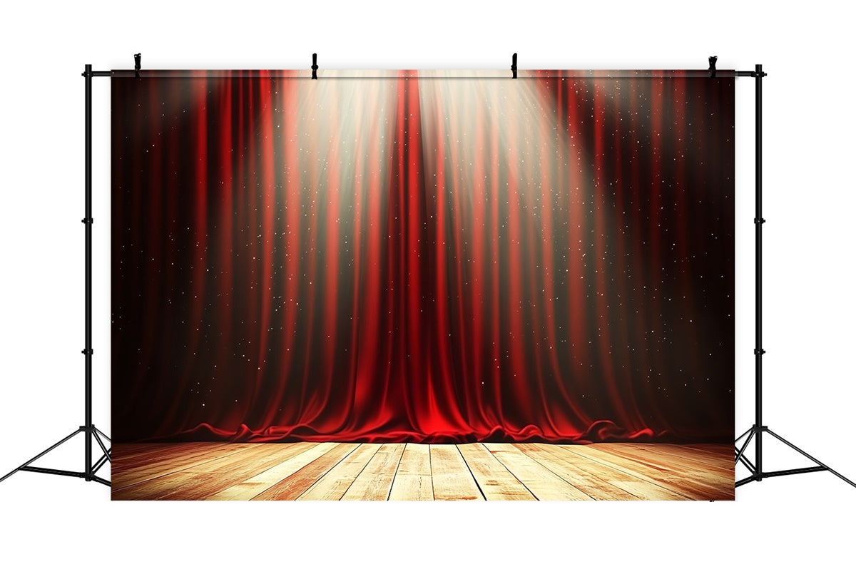 Toile de fond Scène Rideau Rouge Projecteur Dramatique CSH5-162