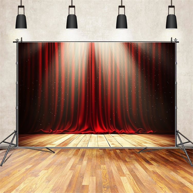 Toile de fond Scène Rideau Rouge Projecteur Dramatique CSH5-162