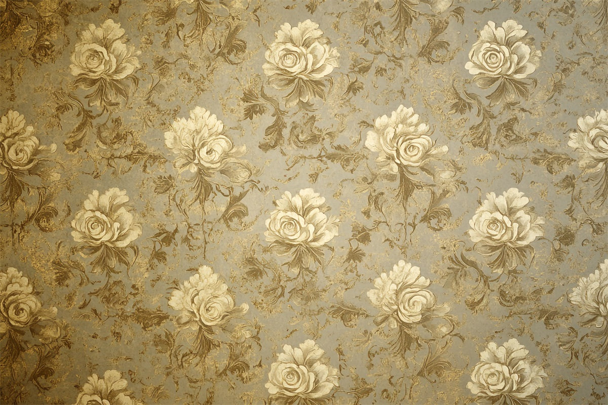 Toile de fond Années 70 Motif Élégant Rose Vintage CSH5-179