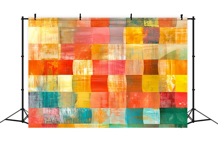 Toile de fond Années 70 Grille Peinture Vive Rétro CSH5-180