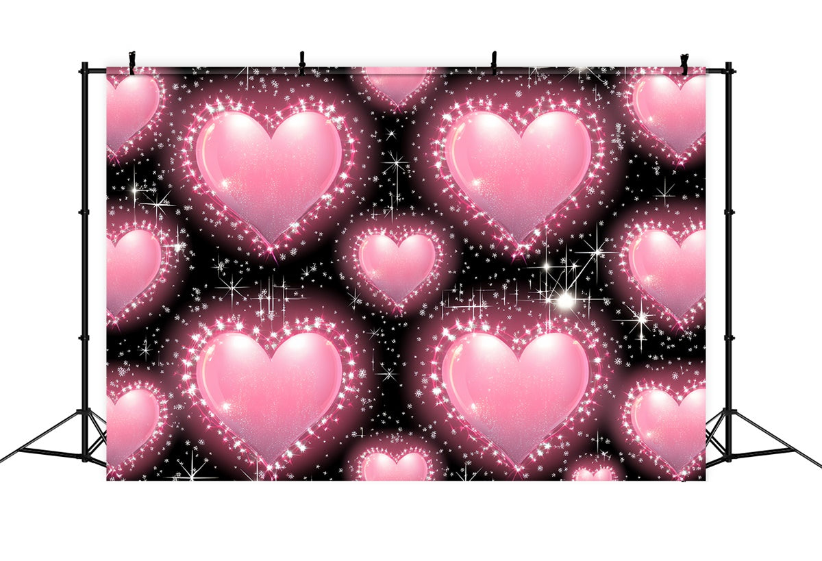 Toile de fond Années 90 Cœur à Bulles Brillant Étincelant CSH5-195