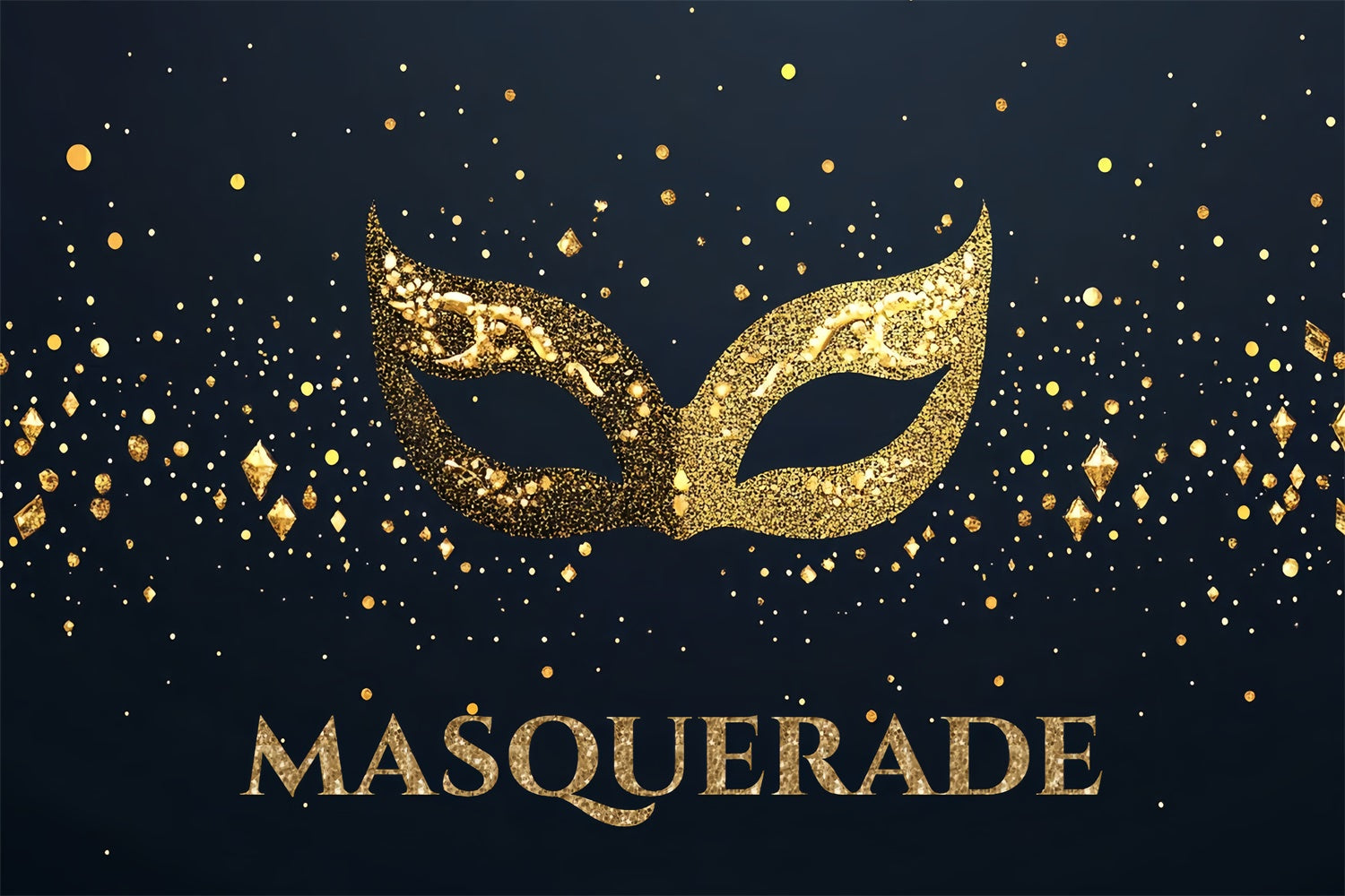 Toile de fond Mascarade Masque Doré Élégant Pailleté CSH5-222