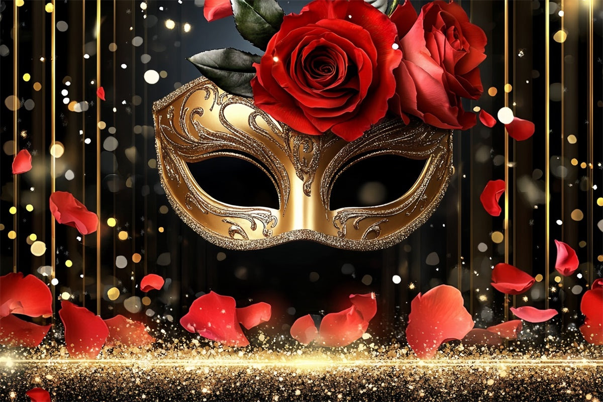 Toile de fond Mascarade Masque Rouge Rose Romantique CSH5-224