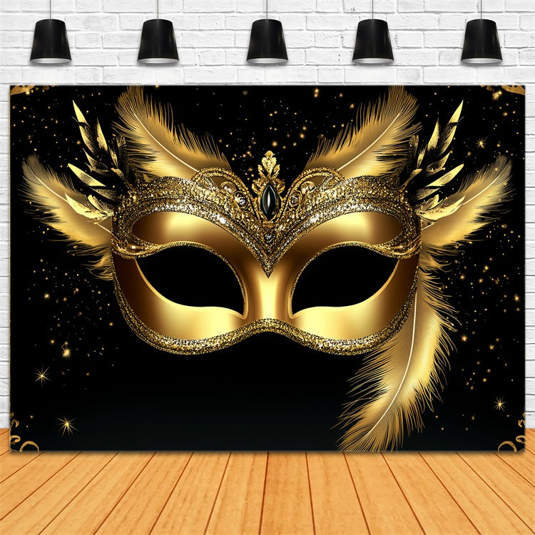 Toile de fond Mascarade Masque Doré Royal Célébration CSH5-231