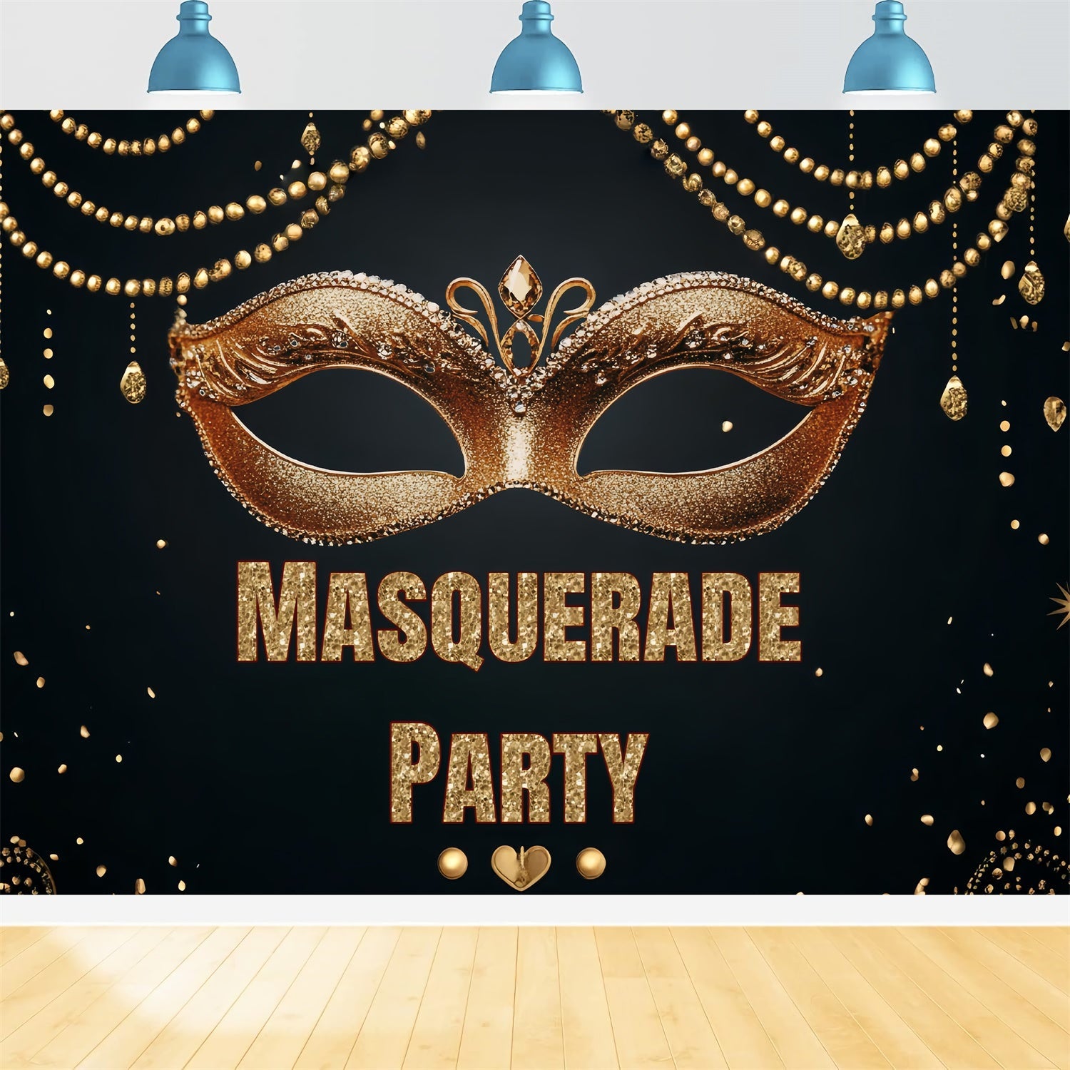 Toile de fond Mascarade Masque Brillant Rideau de Perles CSH5-236