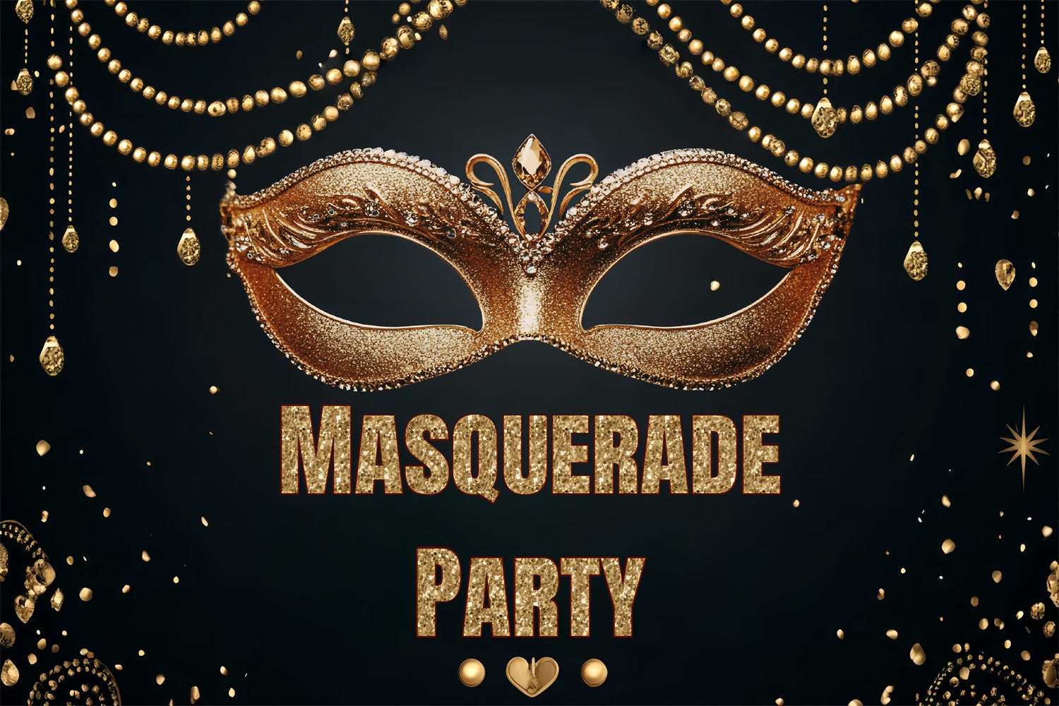 Toile de fond Mascarade Masque Brillant Rideau de Perles CSH5-236