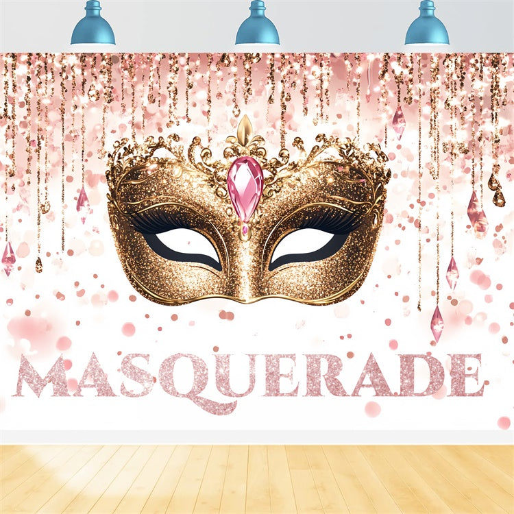 Toile de fond Mascarade Masque Luxe Fête Pailletée CSH5-242