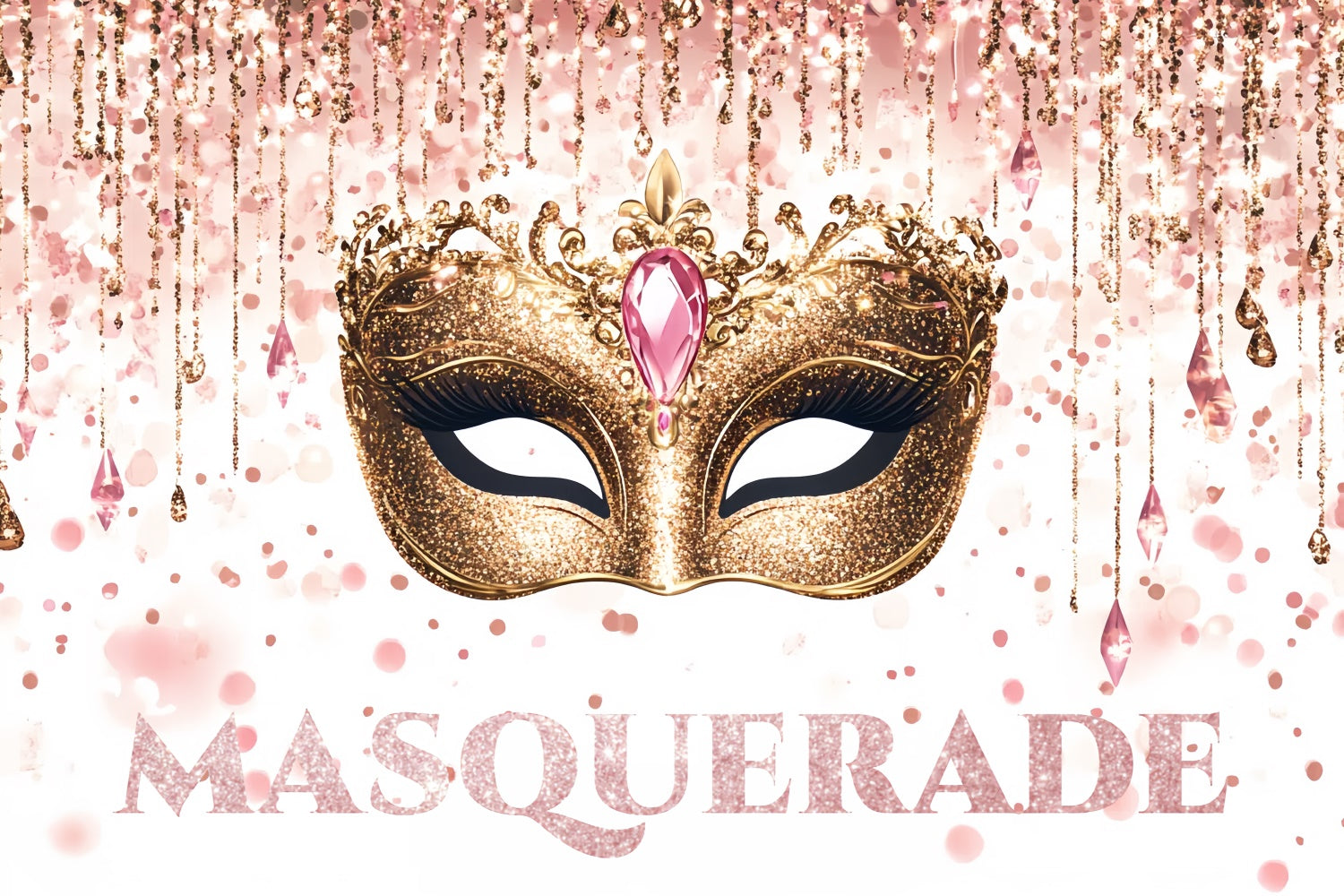 Toile de fond Mascarade Masque Luxe Fête Pailletée CSH5-242