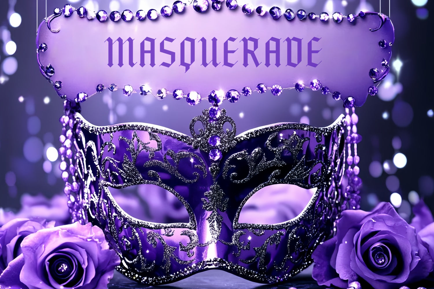 Toile de fond Mascarade Masque Violet Glamour Gemme CSH5-251