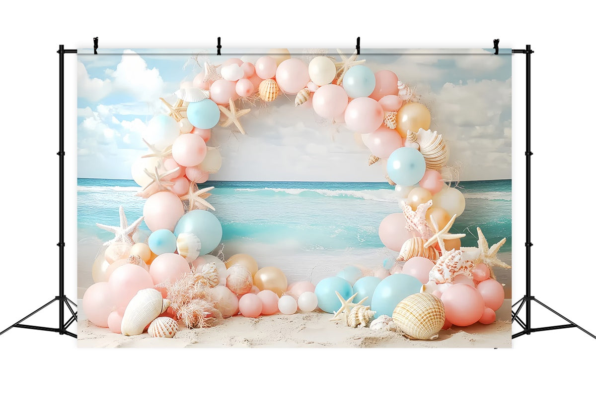 Toile de fond Enfants Fantaisie Ballon Plage CSH5-260