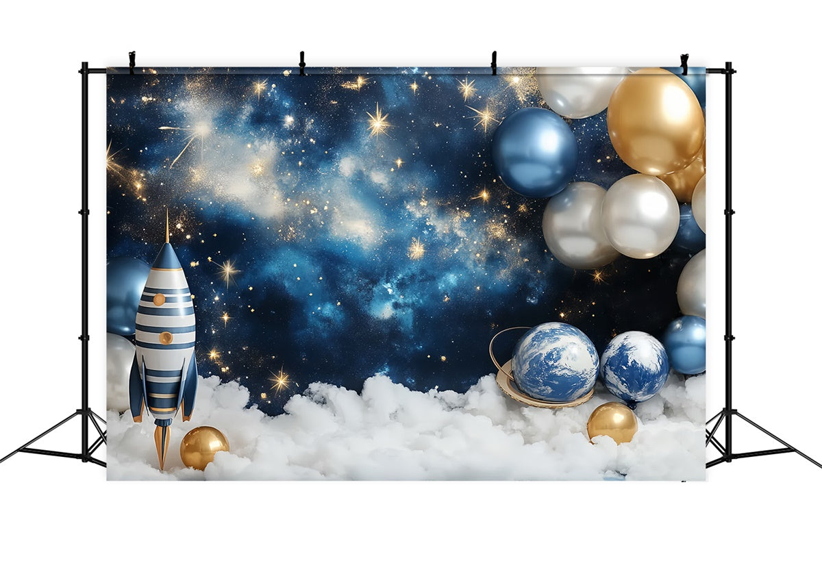 Toile de fond Photographie Nouveau-né Explorateur Galaxie Bébé CSH5-264