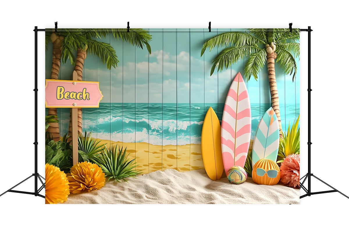 Toile de fond Photographie Enfants Sable Ensoleillé Planches CSH5-266