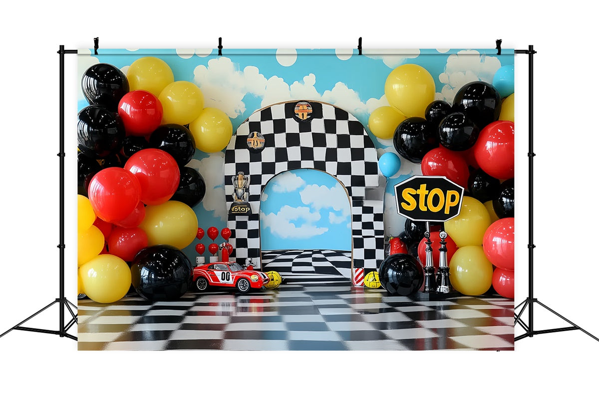 Toile de fond Photo Enfants Fête Ballon Speedway CSH5-271