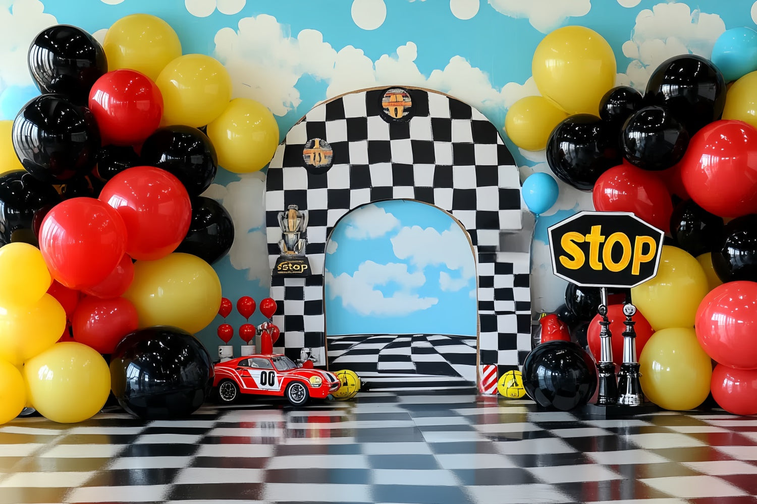 Toile de fond Photo Enfants Fête Ballon Speedway CSH5-271