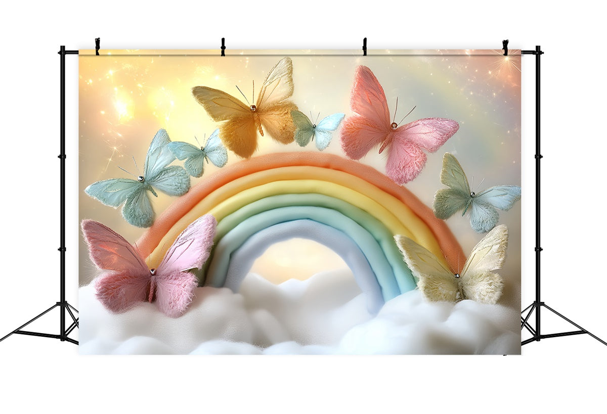 Toile de fond Papillon Éclat Arc-en-Ciel Papillon Enfants CSH5-273