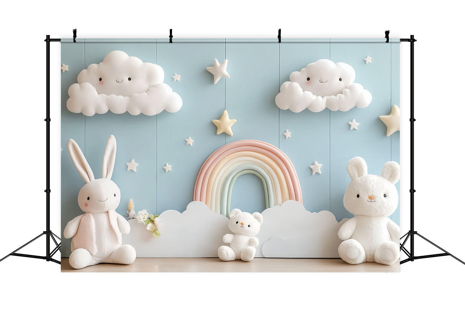 Toile de fond Photographie Nouveau-né Nuage Arc-en-Ciel Lapin CSH5-278