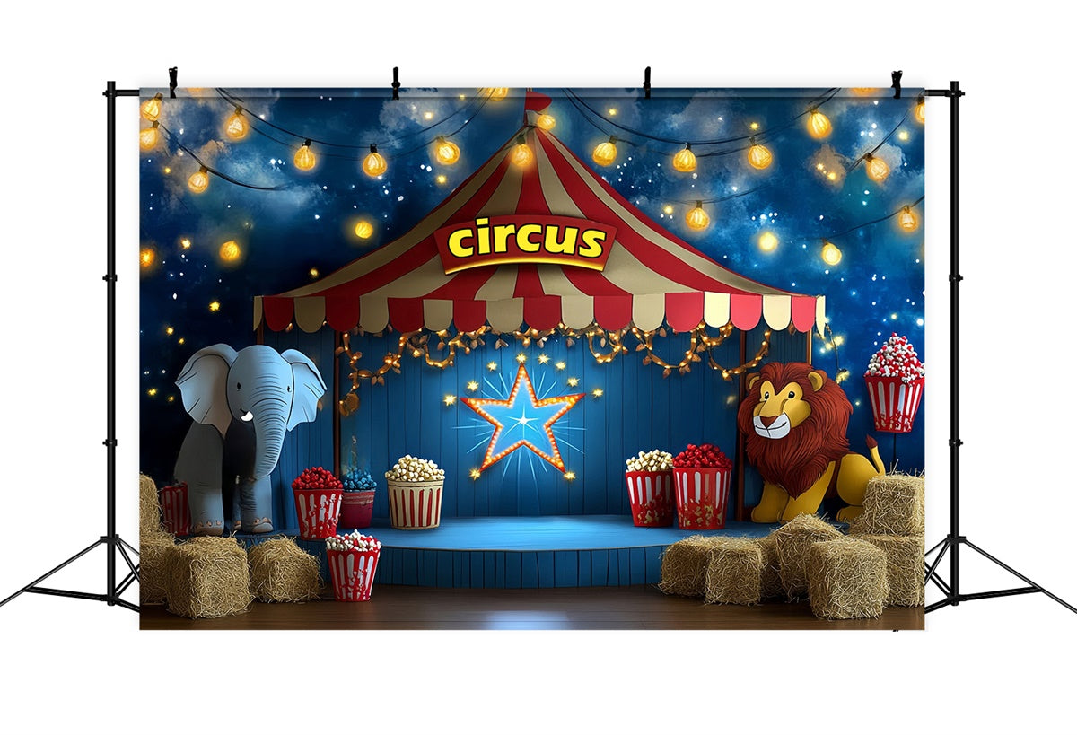 Toile de fond Cirque Étoile Nuit Cirque Enfants CSH5-296