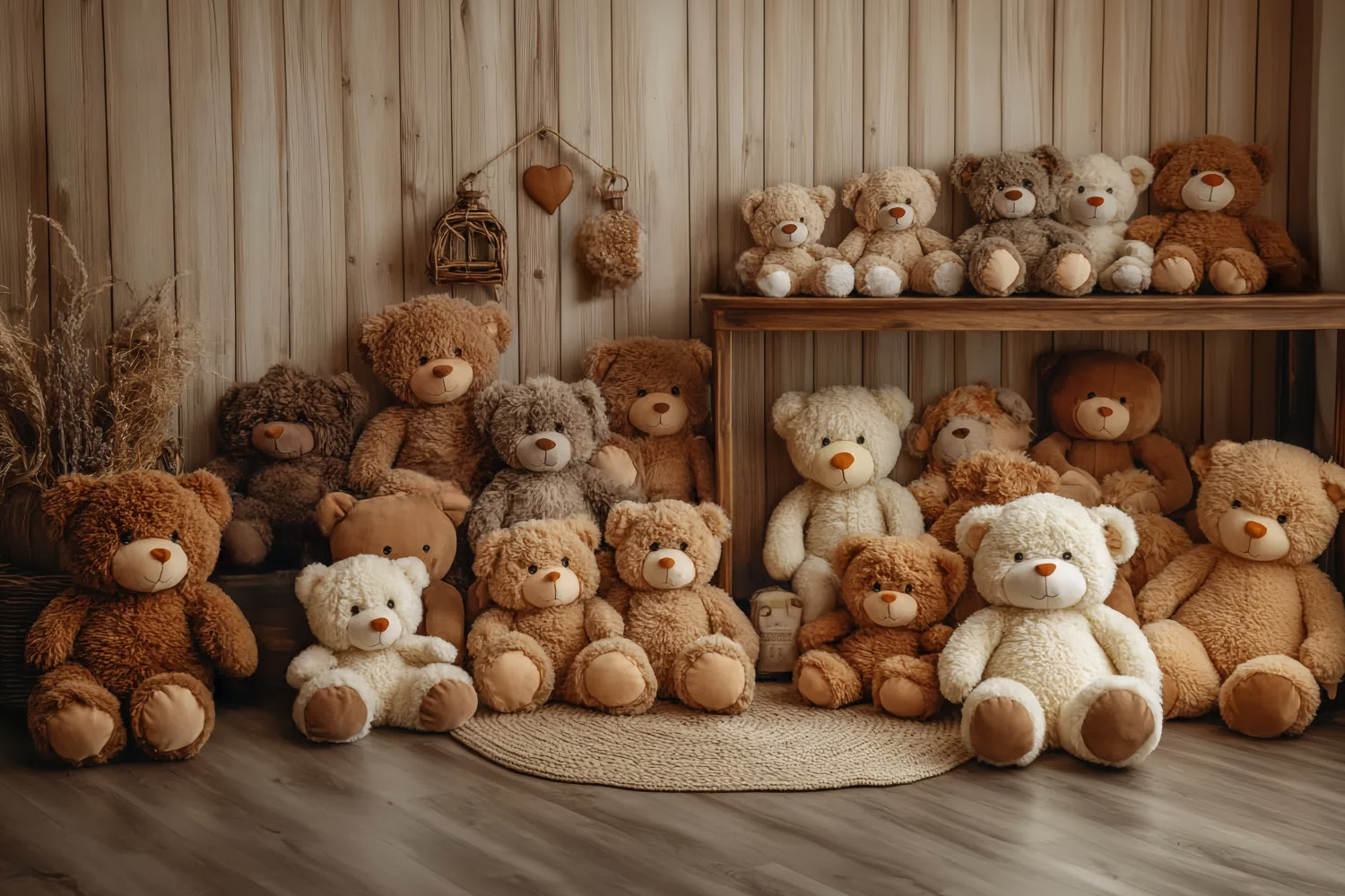 Toile de fond Photo Enfants Ours En Peluche Bois Mignon CSH5-300