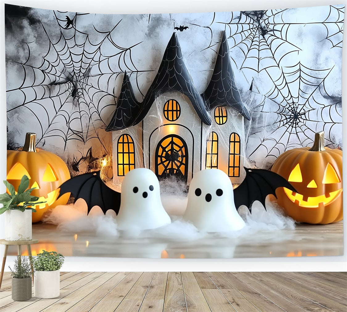 Toile de fond Halloween Maison Citrouille Lumineuse Enfants CSH5-311