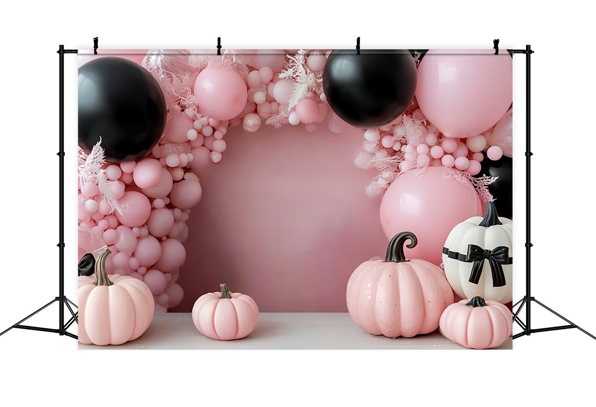 Toile de fond Photo Enfants Citrouille Rose Halloween CSH5-320