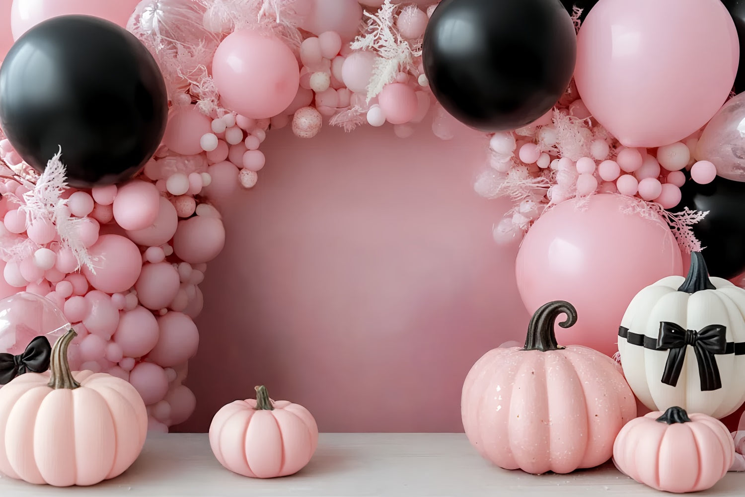 Toile de fond Photo Enfants Citrouille Rose Halloween CSH5-320