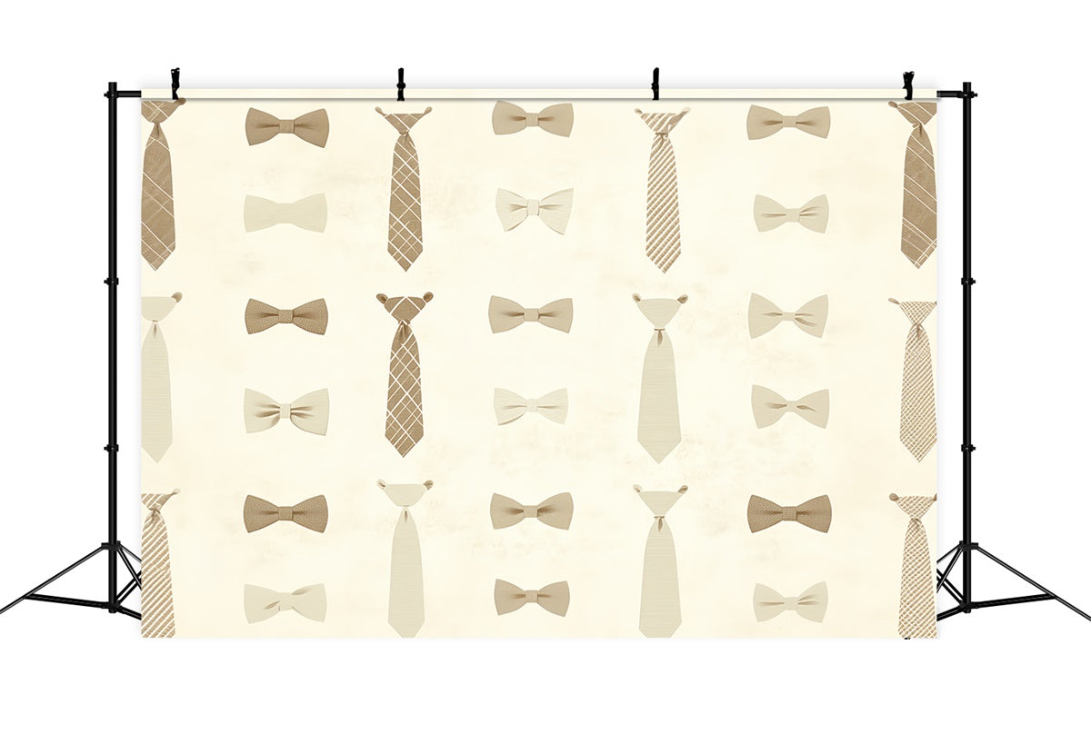 Toile de fond Fête des Pères Motif Cravate Beige CSH5-35
