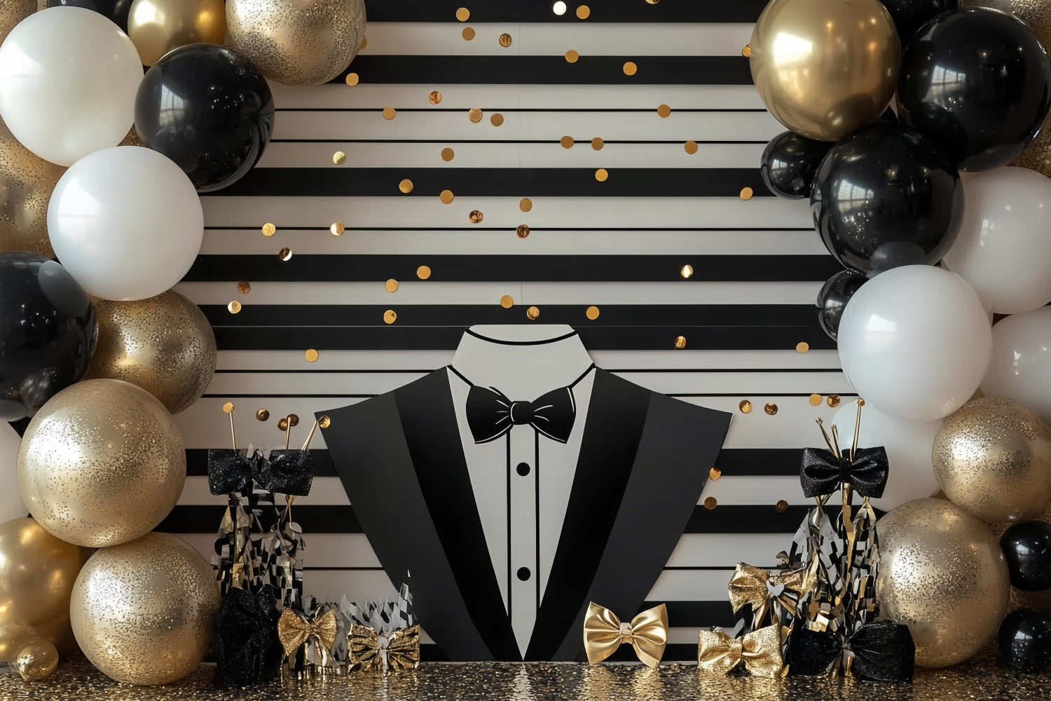 Toile de fond Fête des Pères Tuxedo Glamour Ballon CSH5-42