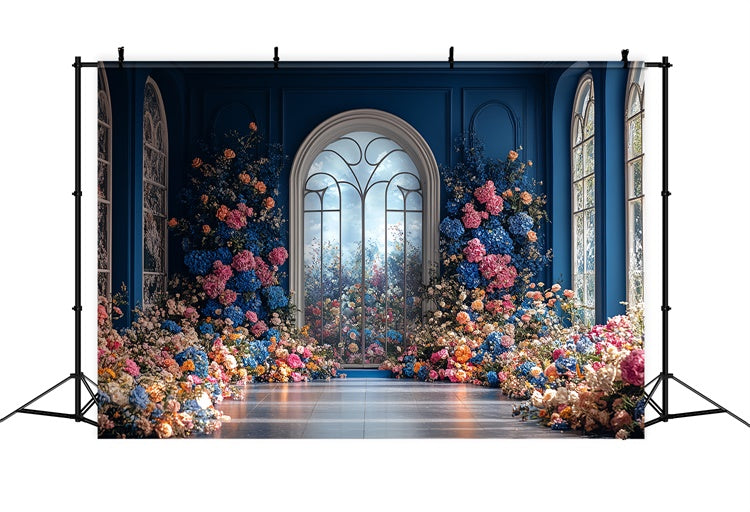 Toile de fond Été Fenêtre Jardin Arche CSH5-77