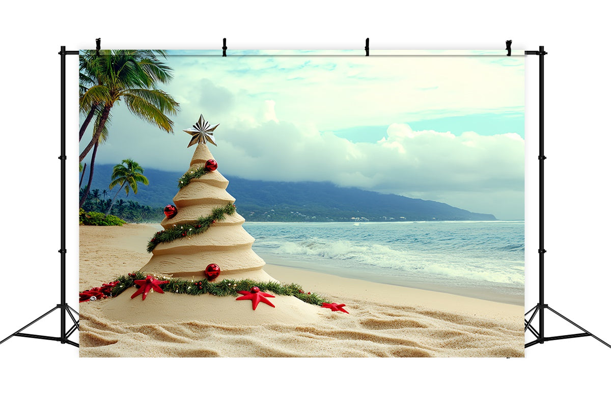Toile de fond de Plage Noël à la Plage Été CSH5-82