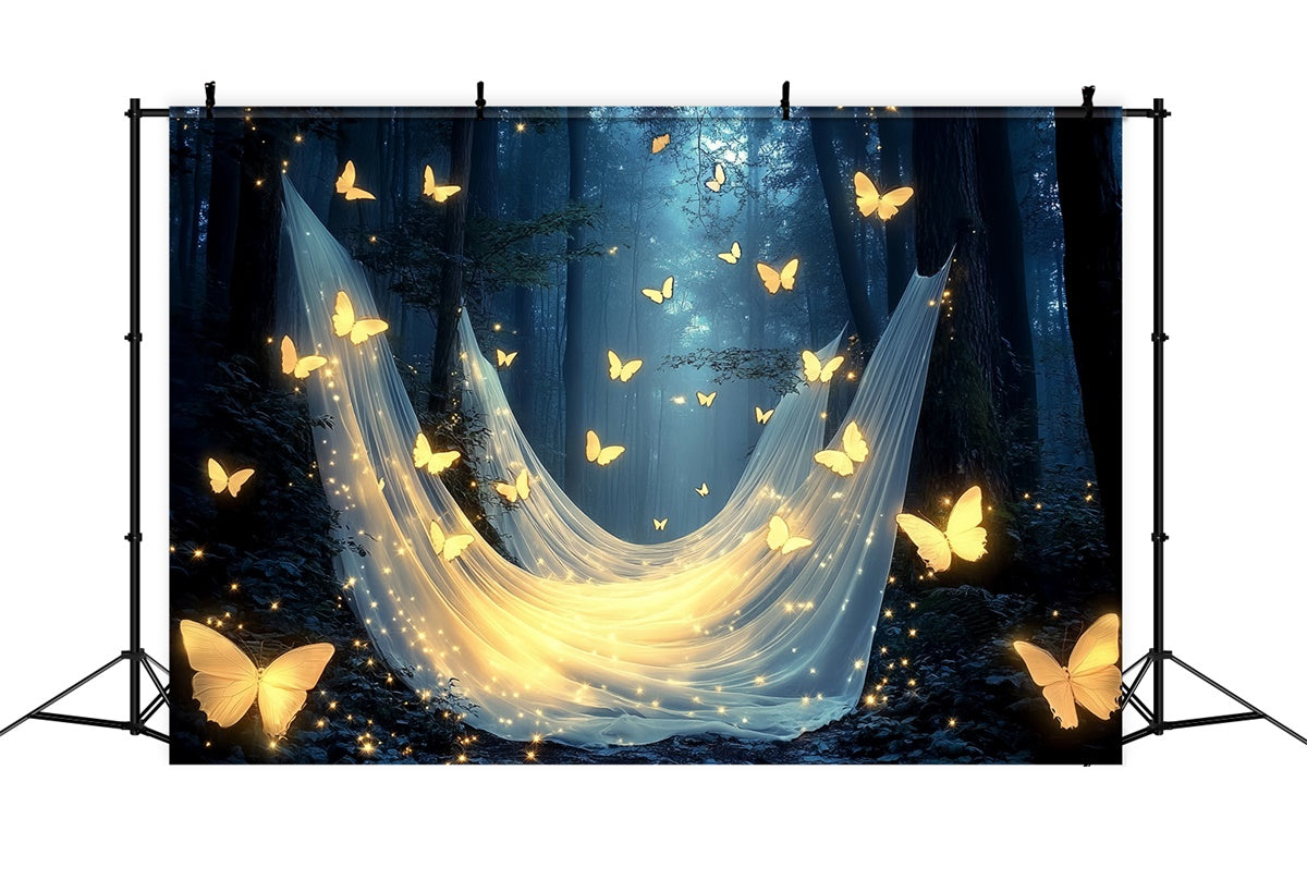 Toile de fond Papillons Forêt Magique Luminescente Été CSH5-86