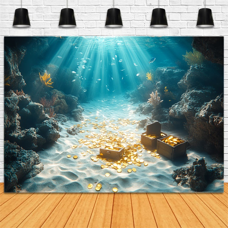 Toile de fond Sous-Marine Pièces Corail Magiques Été CSH5-95