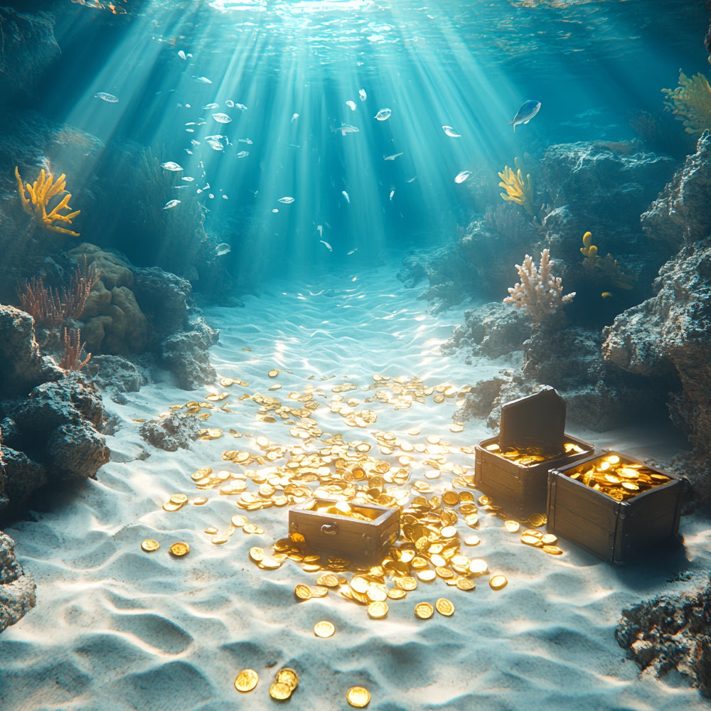 Toile de fond Sous-Marine Pièces Corail Magiques Été CSH5-95