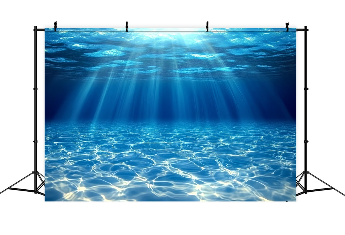 Toile de fond Sous-Marine Océan Bleu Rayons de Lumière Été CSH5-96