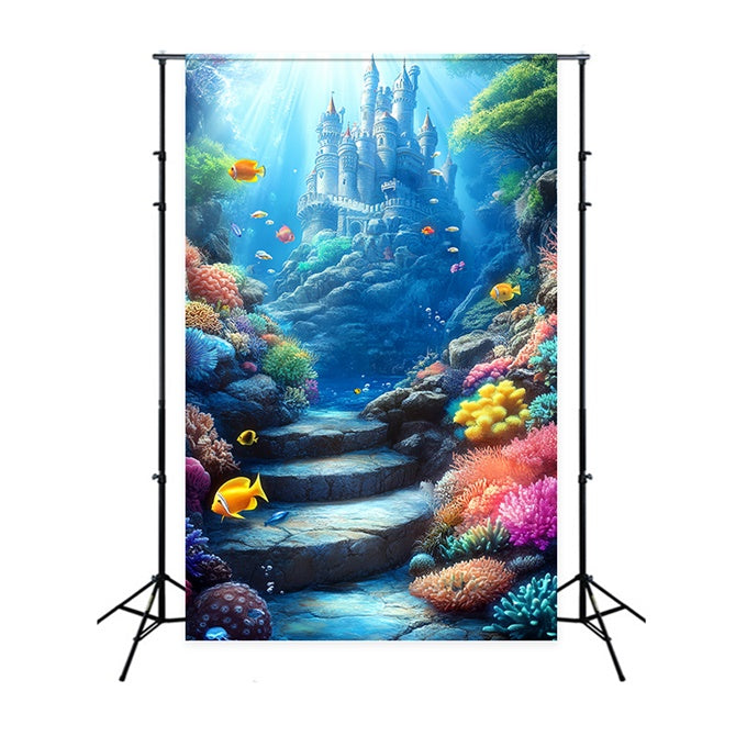 Toile de fond Sous-Marine Palais Océan Magique Été CSH5-99