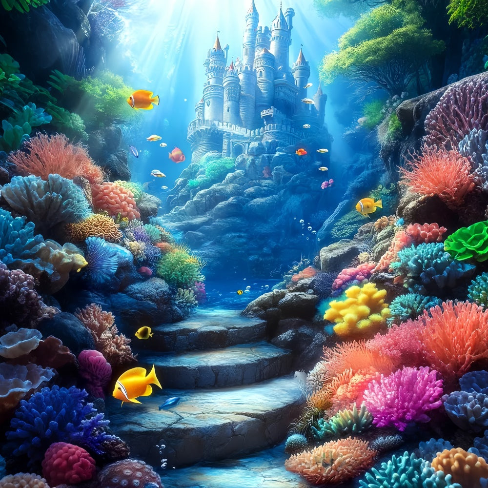 Toile de fond Sous-Marine Palais Océan Magique Été CSH5-99