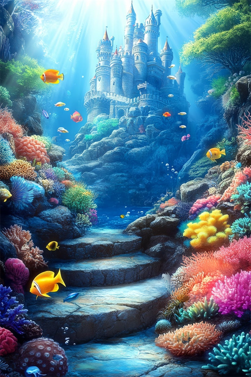 Toile de fond Sous-Marine Palais Océan Magique Été CSH5-99