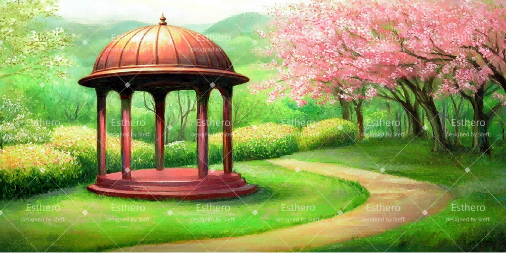 Fond de Scène Personnalisé Coin De Jardin CSH510-T107