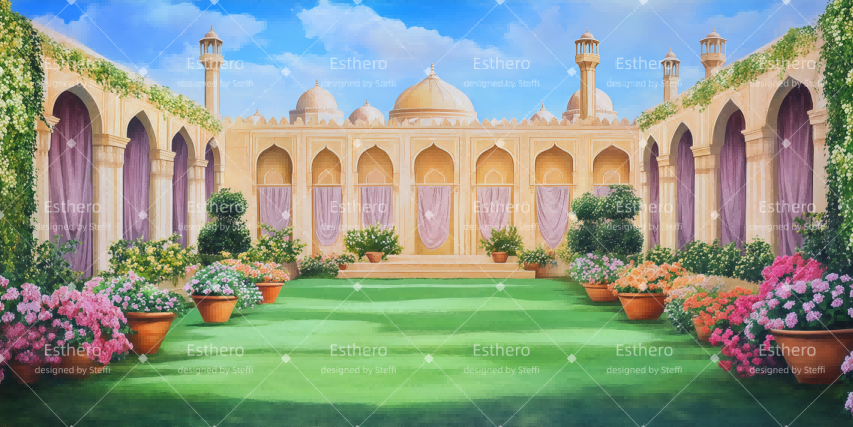 Toile de fond au Théâtre Jardin Arabe CSH510-T12