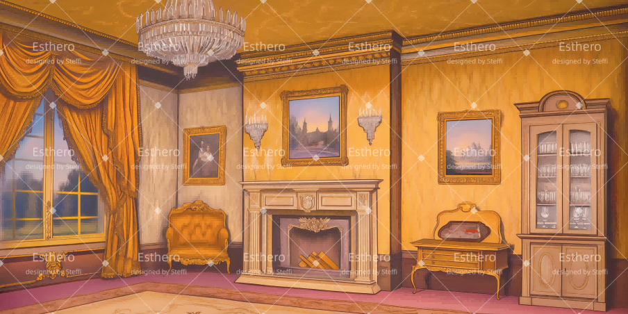 Fond de Scene Theatre Intérieur du Manoir du Milliardaire CSH510-T26